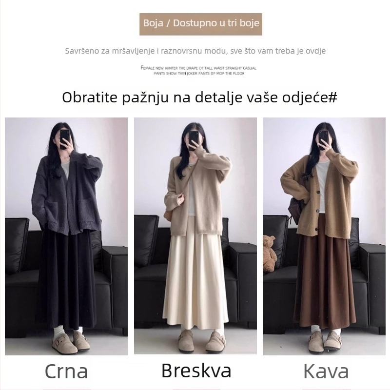 Trudnička suknja s podrškom za trbuh, silueta kišobran, poliester 70–80%, jesen 2025