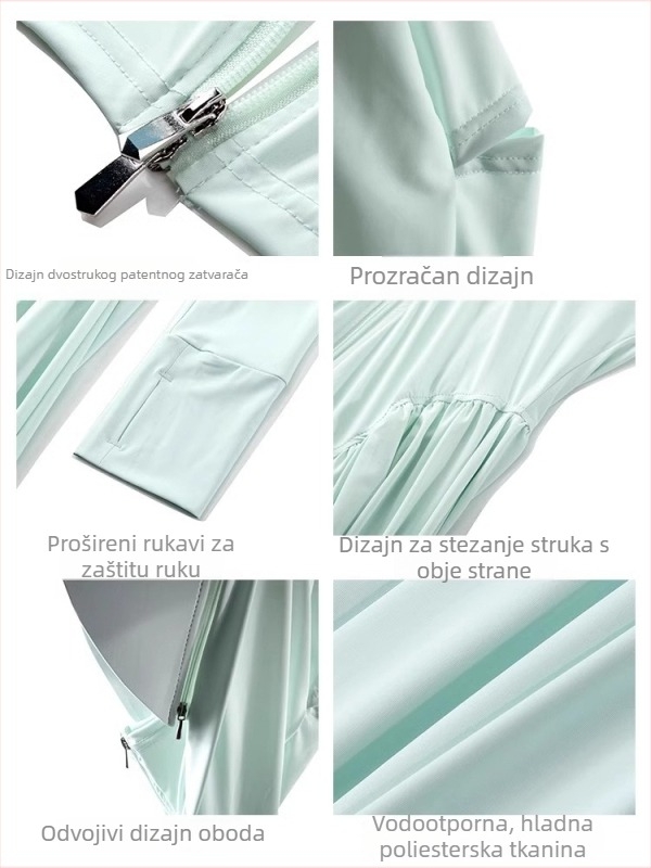 Dugi set zaštite od sunca za žene – cijela tjelesna haljina s jaknom, Ice Silk tkanina, ljeto 2025