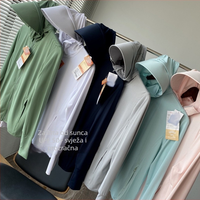 Unisex majica za UV zaštitu UPF50, prozračni poliester, kapuljača s odvojivom kapuljom