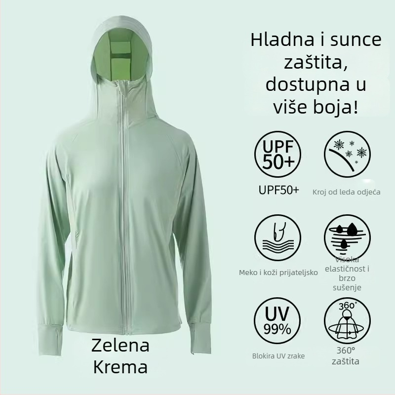 Florica najlon jakna s UV zaštitom UPF50+, brzo suši, prozračna, vodootporna za žene i muškarce