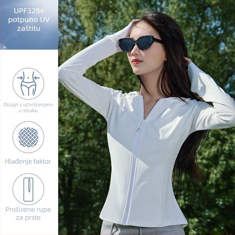 Ženska UV zaštita lagana prozračna jakna od najlona, opušteni kroj, originalni dizajn, proljeće 2024