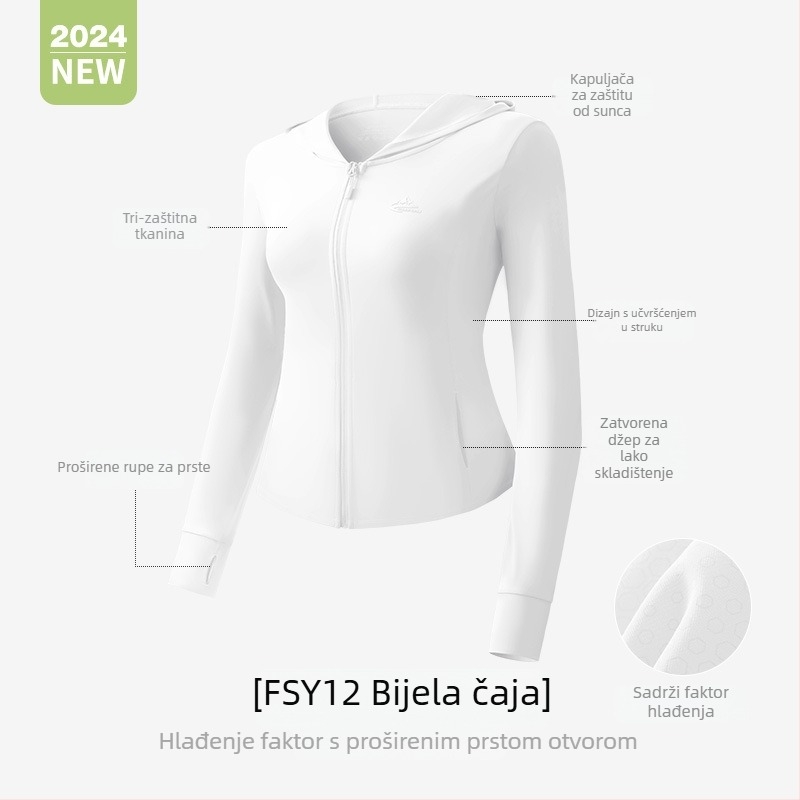 Ženska UV zaštita lagana prozračna jakna od najlona, opušteni kroj, originalni dizajn, proljeće 2024