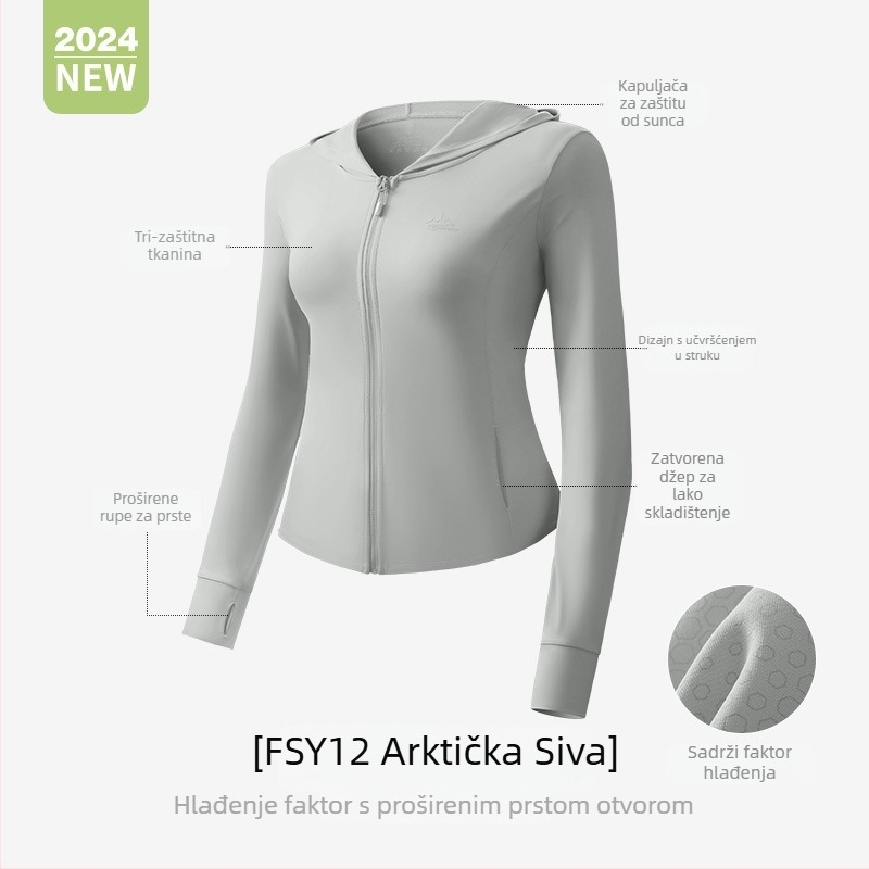 Ženska UV zaštita lagana prozračna jakna od najlona, opušteni kroj, originalni dizajn, proljeće 2024