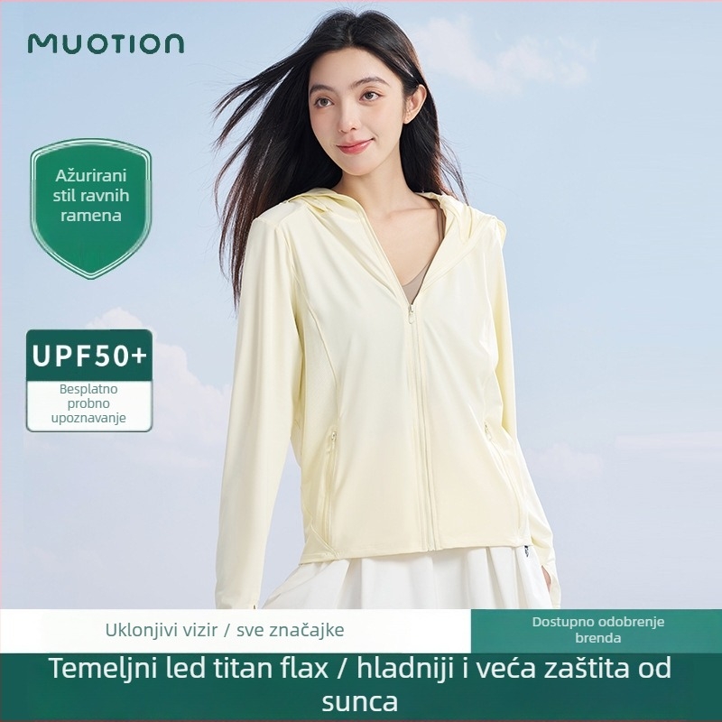 MUOTION najlonska jakna s kapuljom — prozračna, UV zaštita.