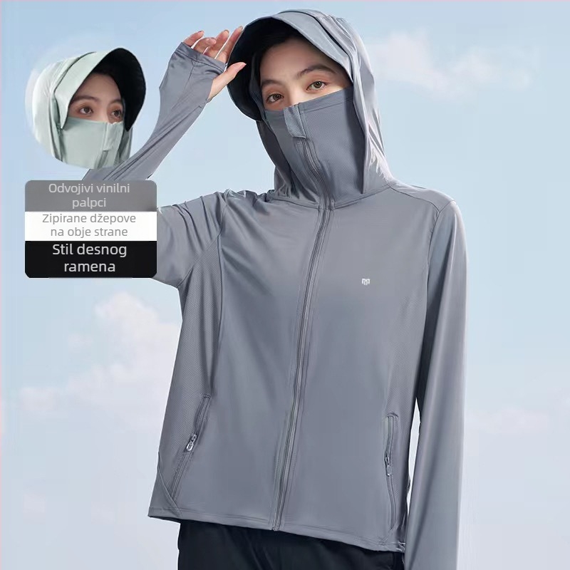 MUOTION najlonska jakna s kapuljom — prozračna, UV zaštita.