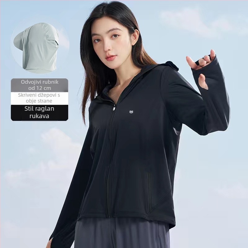 MUOTION najlonska jakna s kapuljom — prozračna, UV zaštita.