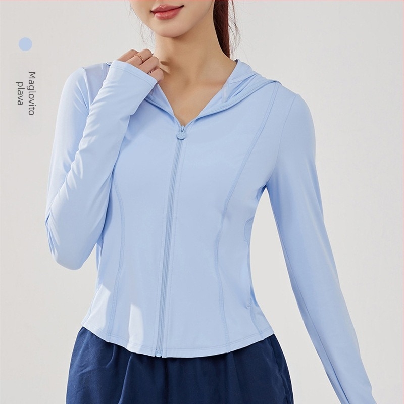 Ženska vanjska vjetrovka s kapuljom, UPF50+ UV zaštita, brzo sušenje, prozračna