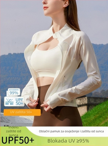 Ženska ljetna majica s UV zaštitom, lagana, prozračna, brzo se suši, UPF50+, najlon tkanina, model JOY5116