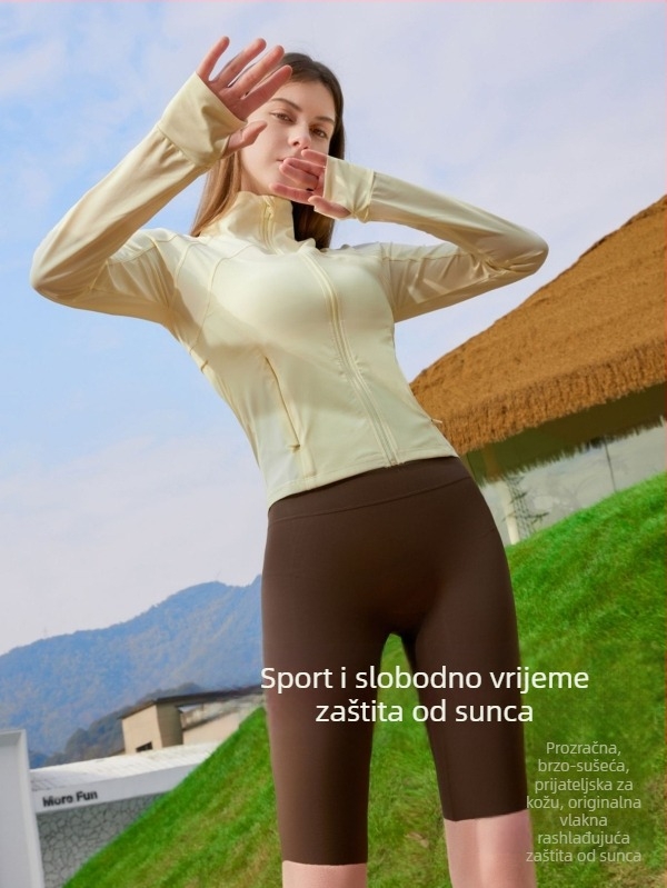 Ženska ljetna majica s UV zaštitom, lagana, prozračna, brzo se suši, UPF50+, najlon tkanina, model JOY5116