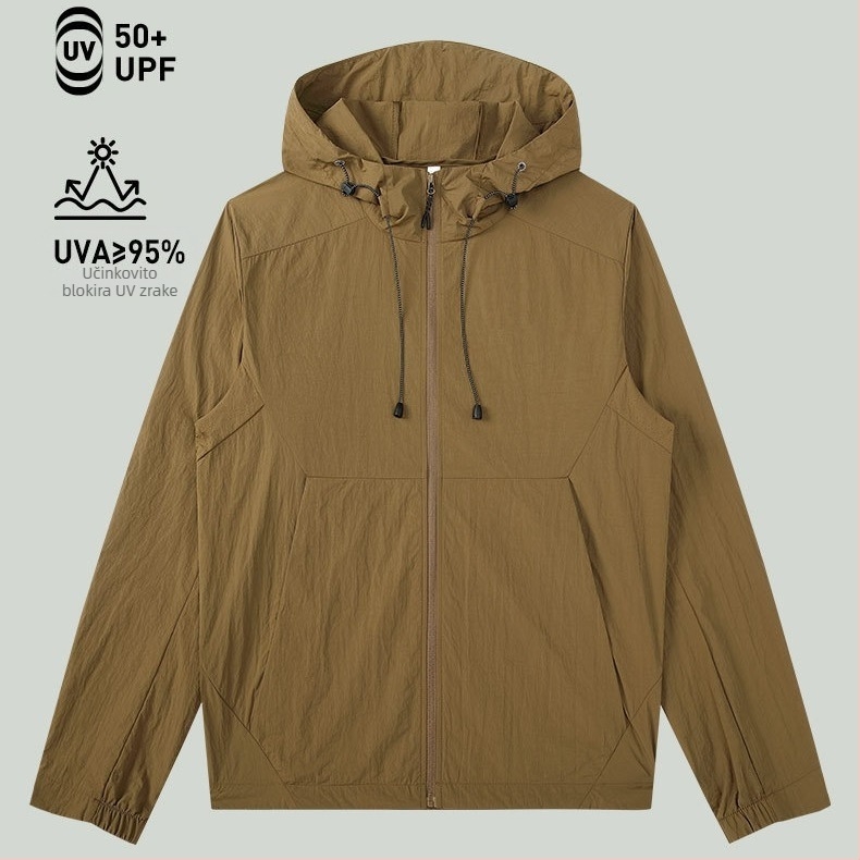 Unisex windbreaker jakna – UPF50+ UV zaštita, najlon tkanina, kapuljača, vodootporna, ultra lagana, pogodna za putovanja, šetnje i sport
