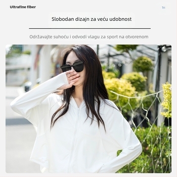 Vanjska windbreaker jakna s UPF50+ zaštitom od sunca, kapuljačom, lagana, prozračna, brzo se suši