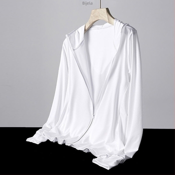 Unisex ljetna jakna s kapuljačom za vanjske sportove, zaštita od sunca, Ice Silk, ultra-tanka i prozračna za pecanje