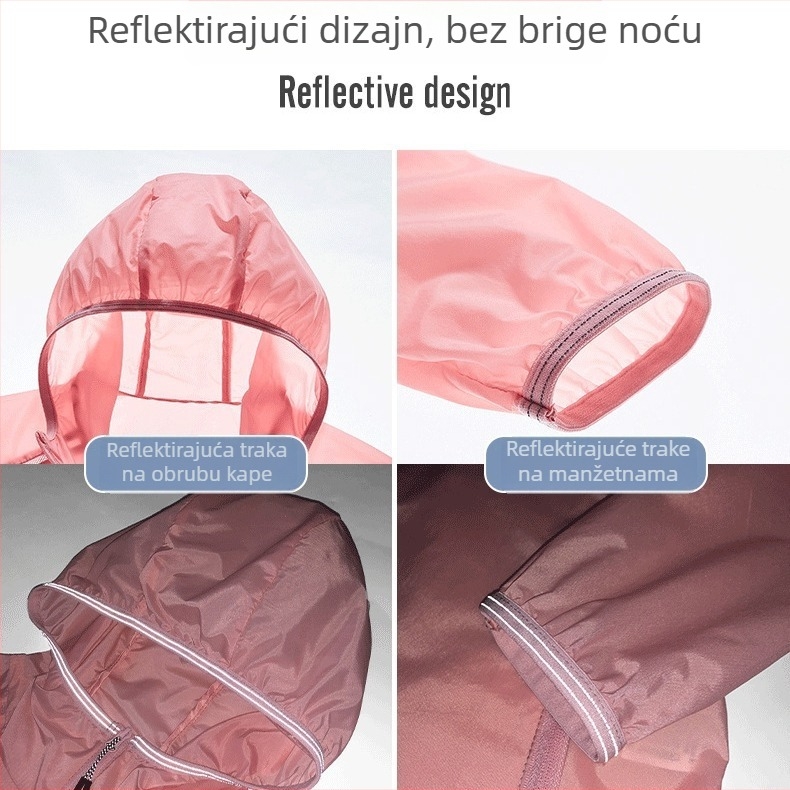 Yawho Vanjska jakna za vjetar, ultralak najlon, kapuljača, UPF50+ UV zaštita, prozračna i brzo sušeća tkanina