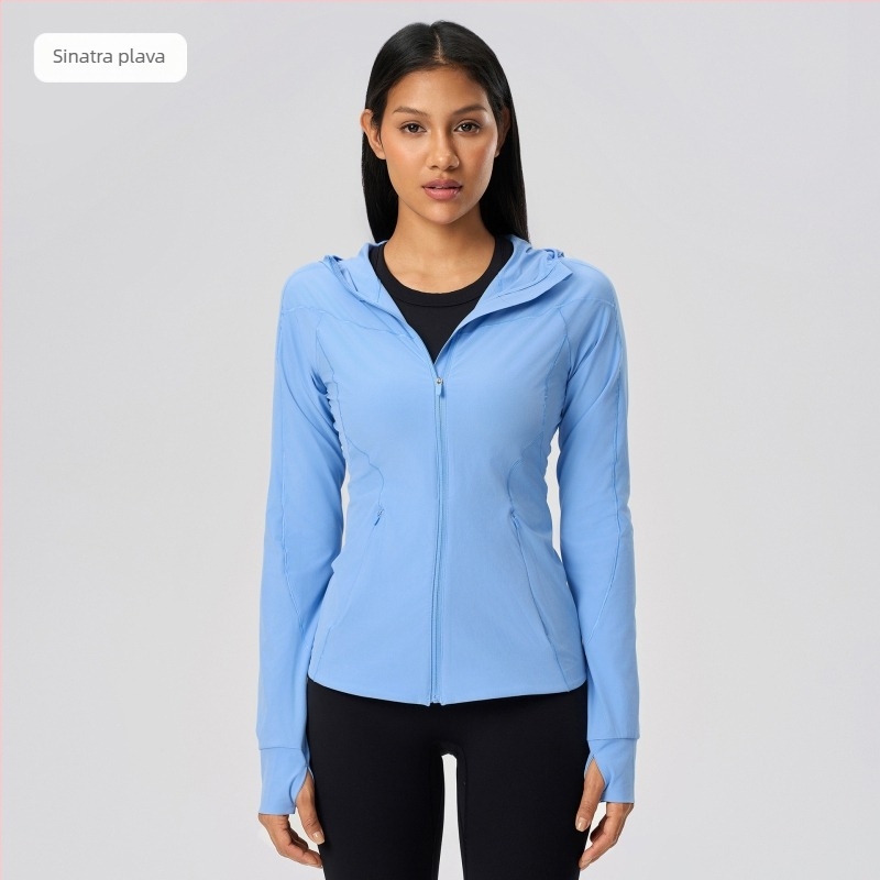 Ženska outdoor jakna s kapuljom, lagana, prozračna, brzo se suši, najlon, UV zaštita UPF50+