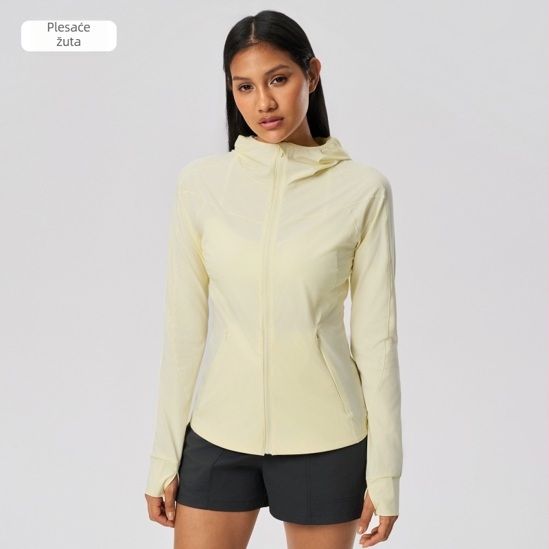 Ženska outdoor jakna s kapuljom, lagana, prozračna, brzo se suši, najlon, UV zaštita UPF50+