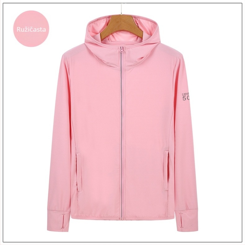 Vanjska jakna za vjetar, unisex, UPF50+ zaštita od sunca, prozračna, kapuljača, najlon