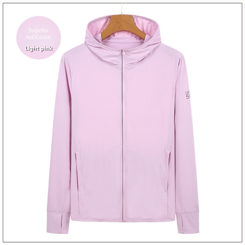 Vanjska jakna za vjetar, unisex, UPF50+ zaštita od sunca, prozračna, kapuljača, najlon