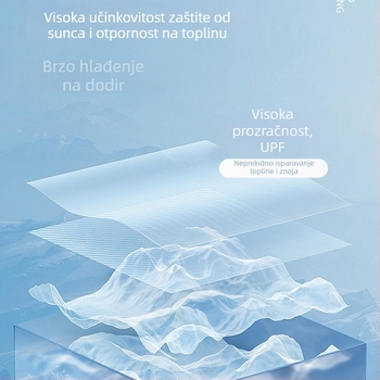 Unisex vanjska windbreaker jakna, najlon materijal, kapuljača, UPF50+ UV zaštita, lagana, prozračna, brzo sušeća, pogodna za ljeto, proljeće i jesen.