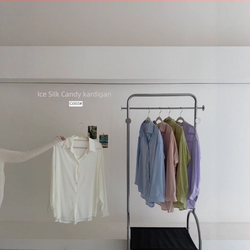 Labavi kardigan od Ice Silk-Nylon s UPF50+ zaštitom od sunca, dugi rukavi, lagana tkanina