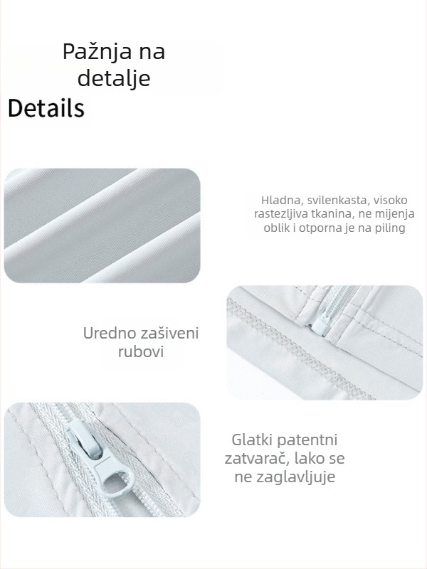 Ljetna zaštita od sunca s ice silk materijalom, osvježavajući dojam, sladak stil, kratka široka majica za zaštitu od sunca, lagana jakna, UV zaštita