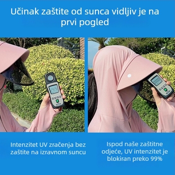 Ženski kardigan za zaštitu od sunca za ljeto, UV50+, Ice Silk, lagani vanjski kardigan sa zatvaračem