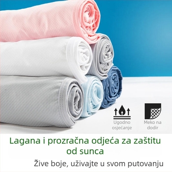 Dugi rukavi zaštitna jakna od sunca s geometrijskim uzorkom, slobodan kroj (93% poliester / 7% elastan, UPF30+, zatvarač, tanak)