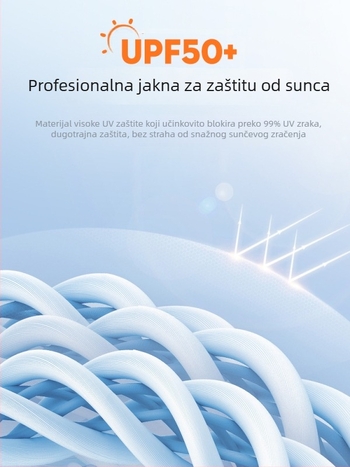 Vanjska jakna s UV zaštitom UPF50+ – s kapuljačom, lagana, prozračna, 100% najlon