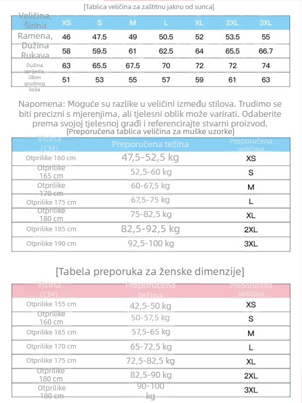 Vanjska jakna s UV zaštitom UPF50+ – s kapuljačom, lagana, prozračna, 100% najlon