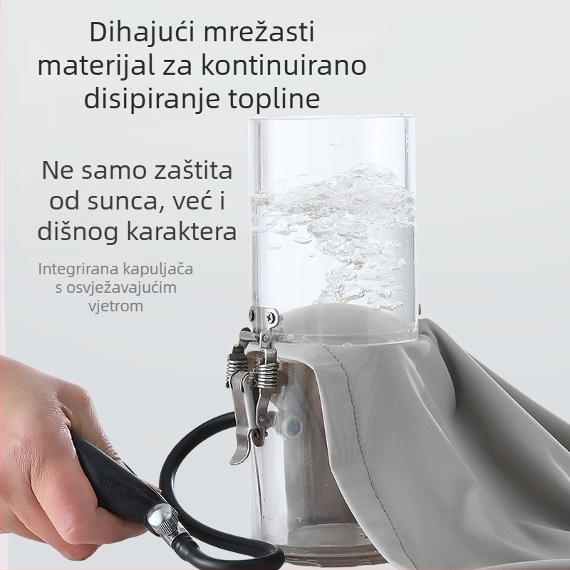 Muška UV-zaštitna kapuljača majica za ljeto | UPF50+ | brzo sušenje, prozračna, Ice Silk tkanina