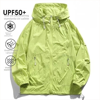 UPF50+ lagana jakna s kapuljačom za zaštitu od UV, unisex, ljeto, kampiranje i aktivnosti na otvorenom