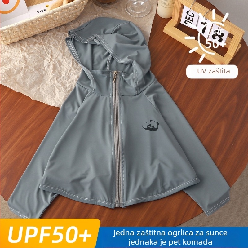 Dječje UV zaštitno majica UPF50+ Ice Silk, prozračna ljetna tkanina, batwing rukav, 7–12 godina, 95% poliester