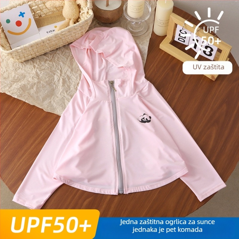 Dječje UV zaštitno majica UPF50+ Ice Silk, prozračna ljetna tkanina, batwing rukav, 7–12 godina, 95% poliester