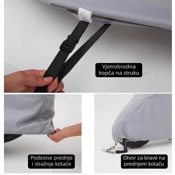 Pokrov za električno vozilo od Oxford tkanine, zaštita od sunca i kiše, univerzalno za motocikle i električne skutere, otpornost na vjetar.