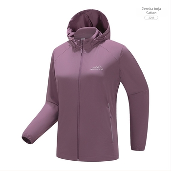 Nylon windbreaker jakna za vanjsku upotrebu s UV50+ zaštitom, prozračna, otporna na vjetar, s kapuljom, unisex