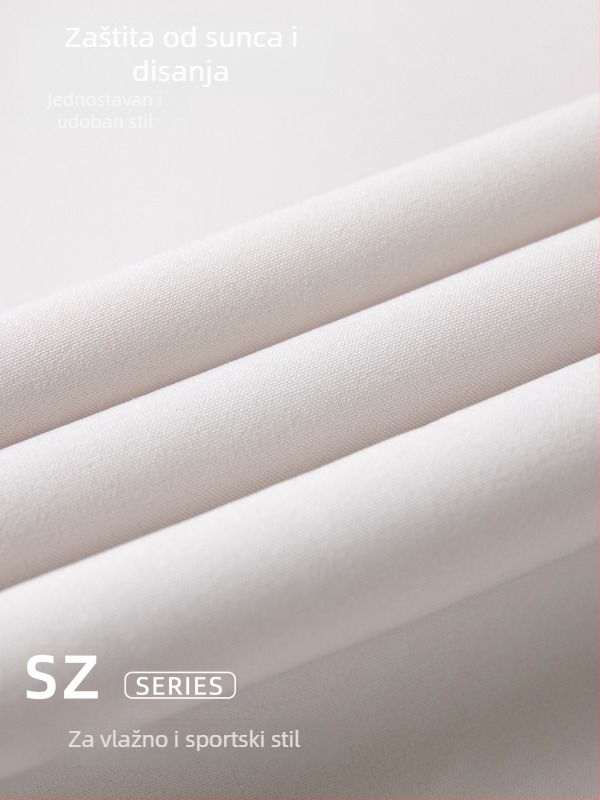 Suknja s akordeonskim plisama, brzo sušenje, UV zaštita, Sz tkanina; 91% poliester + 9% elastan (110 g) ili 82% poliester + 18% elastan (210 g)