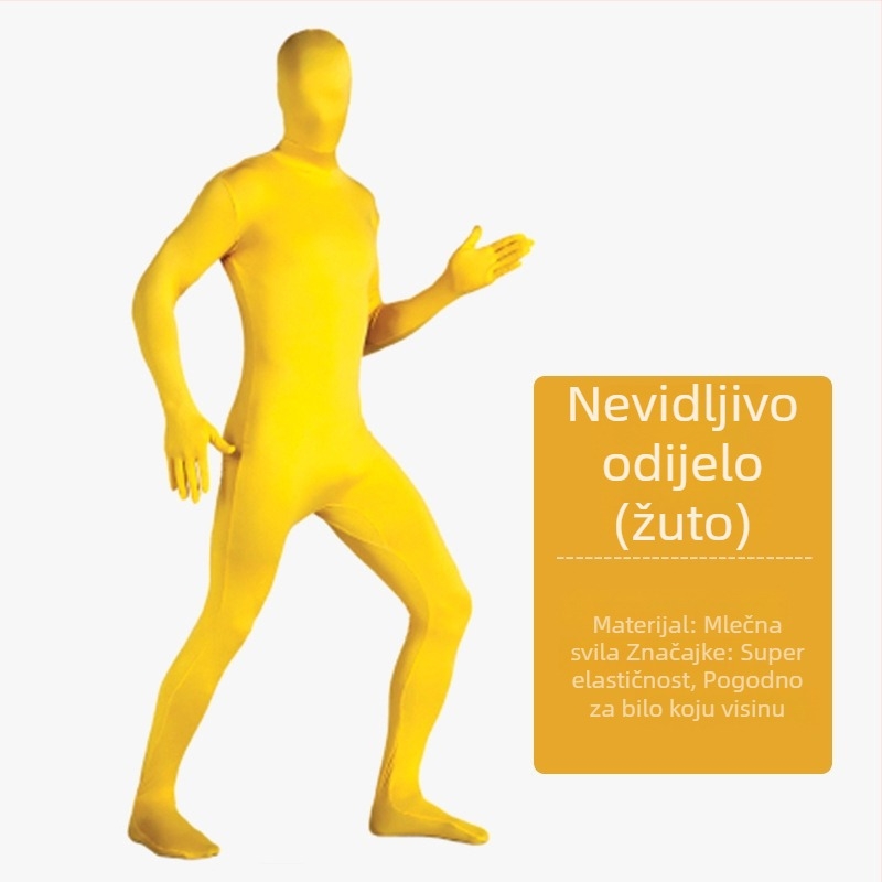 Halloween kostim Nevidljivog čovjeka u crnom, ninja‑inspirirani bodysuit za odrasle, za scensku izvedbu