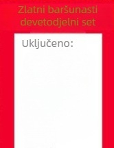 Kostim Djeda Božićnjaka od zlatnog baršuna, 70–80% poliester, unisex, za dob 18–24, pogodan za scenske izvedbe