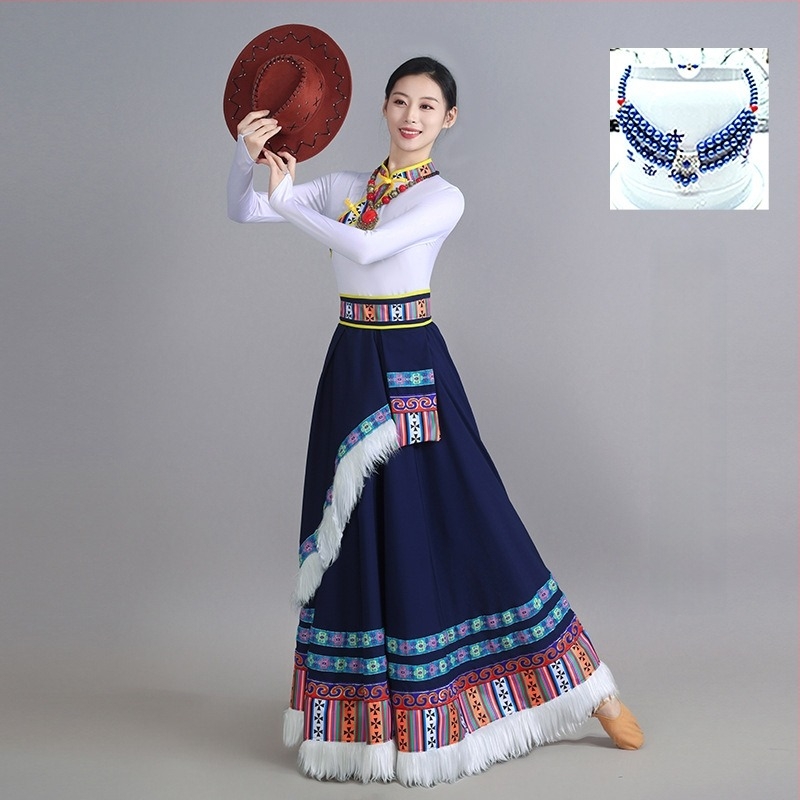 Ženski tibetanski plesni kostim - široka suknja za trening i natjecanje tibetanskog plesa