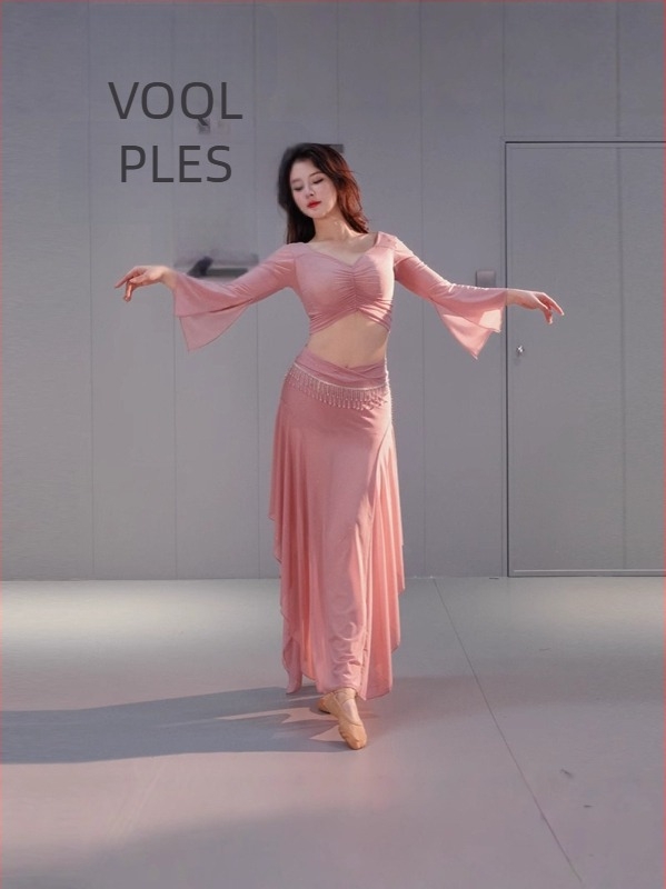 Vježbana haljina za belly dance – set, proljeće 2025, tkanina Water Yarn, glavna tkanina Drugo, udio 30–50%, Elegantni stil, Svježe i slatko