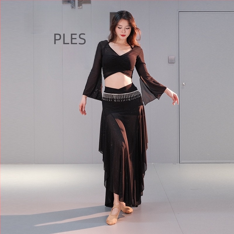 Vježbana haljina za belly dance – set, proljeće 2025, tkanina Water Yarn, glavna tkanina Drugo, udio 30–50%, Elegantni stil, Svježe i slatko