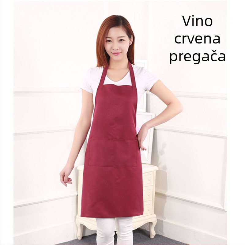Prilagođena pregača s logotipom za supermarkete i hot pot restorane — halterneck, bez rukava