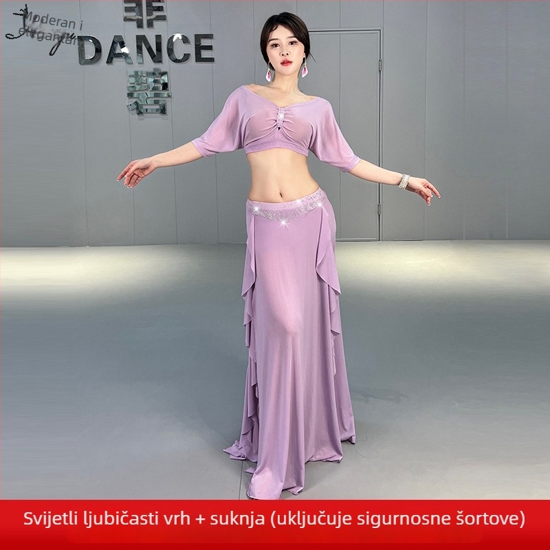 Kostim Belly dance za žene – mrežasti materijal od najlona, uniforma za grupnu vježbu