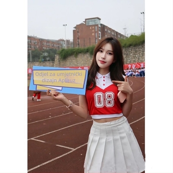 Hong Laisen kostim za scensko nastupanje cheerleadinga – Chenille tkanina; 70–80% spandeks; poliesterska smjesa; Unisex; folklorni plesovi