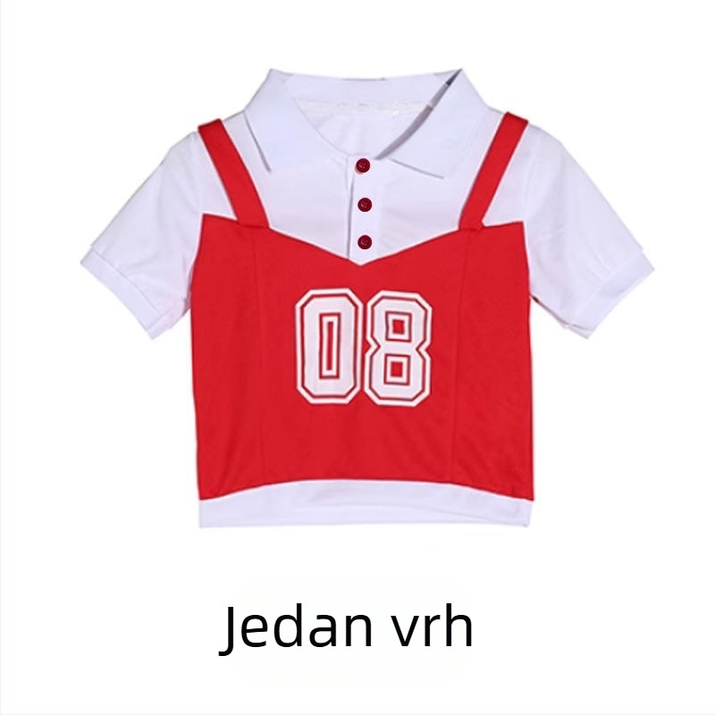 Hong Laisen kostim za scensko nastupanje cheerleadinga – Chenille tkanina; 70–80% spandeks; poliesterska smjesa; Unisex; folklorni plesovi