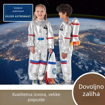 Dječji svemirski kostim za cosplay i igru uloga, pilot COS kostim za scenske izvedbe, unisex, poliester