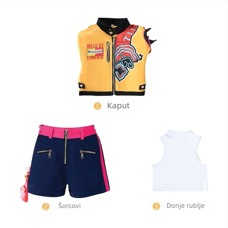 Hunter Witch cosplay kostim – K-Pop djevojčica grupa Rumi lik, odjeća za anime role-play, poliester s 70-80% elastana, jesen 2025, brend Mante