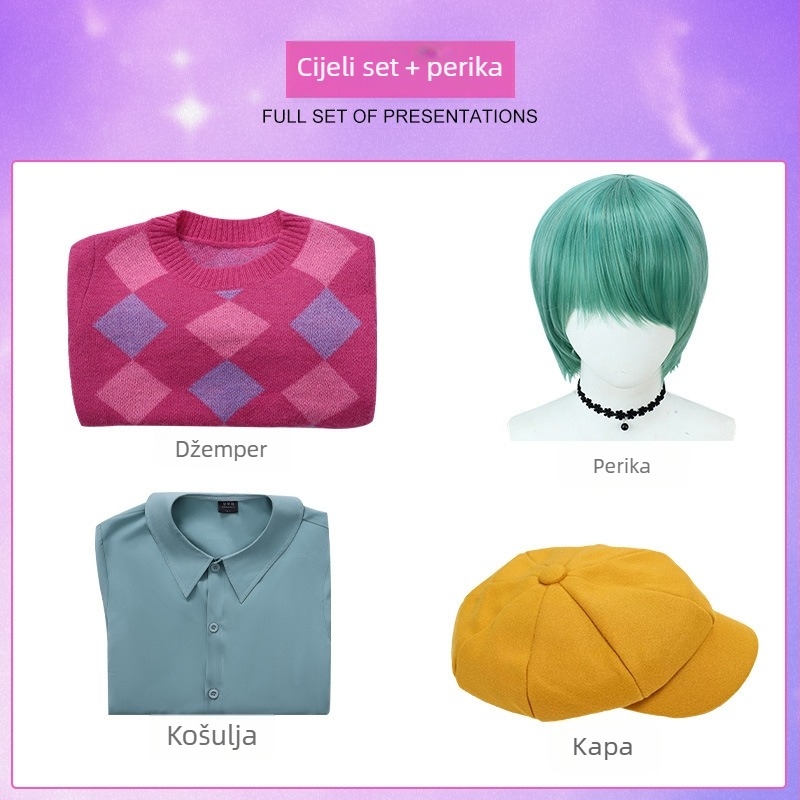 Cosplay kostim za K-Pop grupu, unisex, poliester i vuna mješavina, proljeće 2025