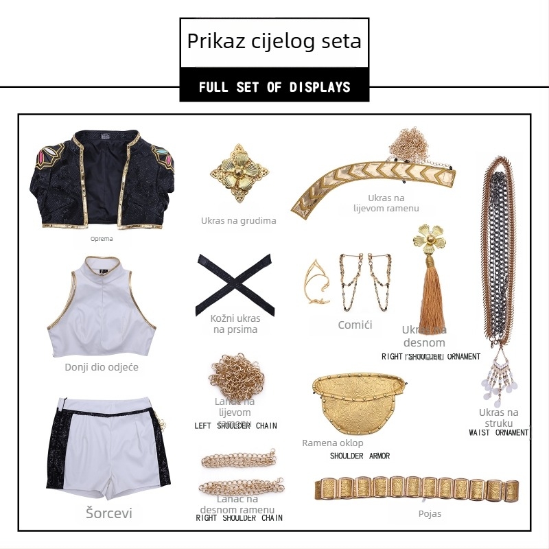 Many cosplay kostim za žene — PU koža s umjetnim krznom, za igre i animacije