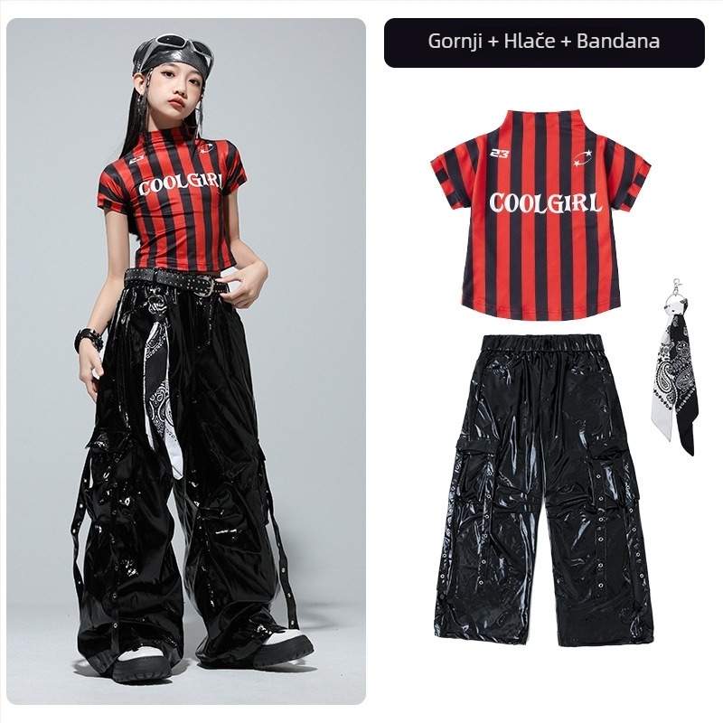 Dječji kostim za jazz ples – hip hop stil – za djecu od 8 godina (iznad 140 cm) – ljetno izdanje 2025