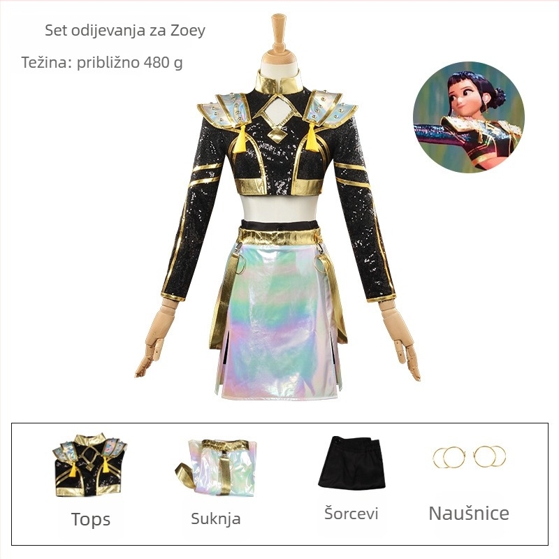 Cosplay kostim — Lolita stil, svježi i slatki, poliester tkanina, proljeće 2025, za igre i anime uloge